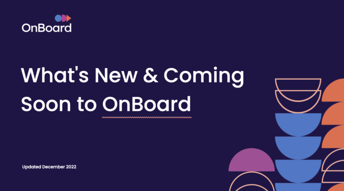 OnBoard product updates